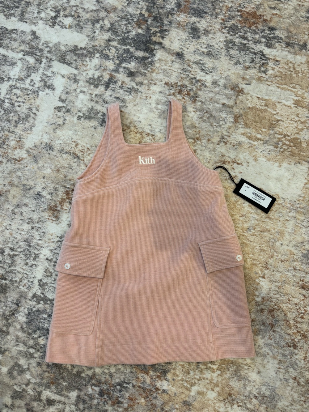 Kith Pink Ribbed Pinafore Skirt
